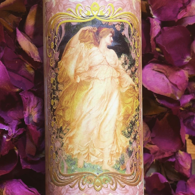 Bougie d'aromathérapie rituelle de bénédiction du printemps
