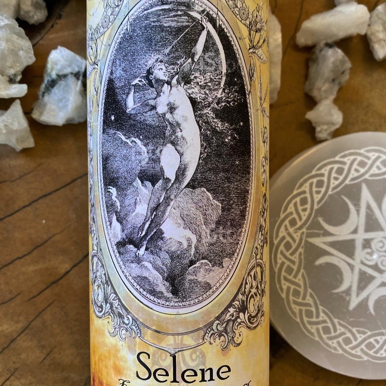 Bougie d’autel de la déesse de la lune Selene 