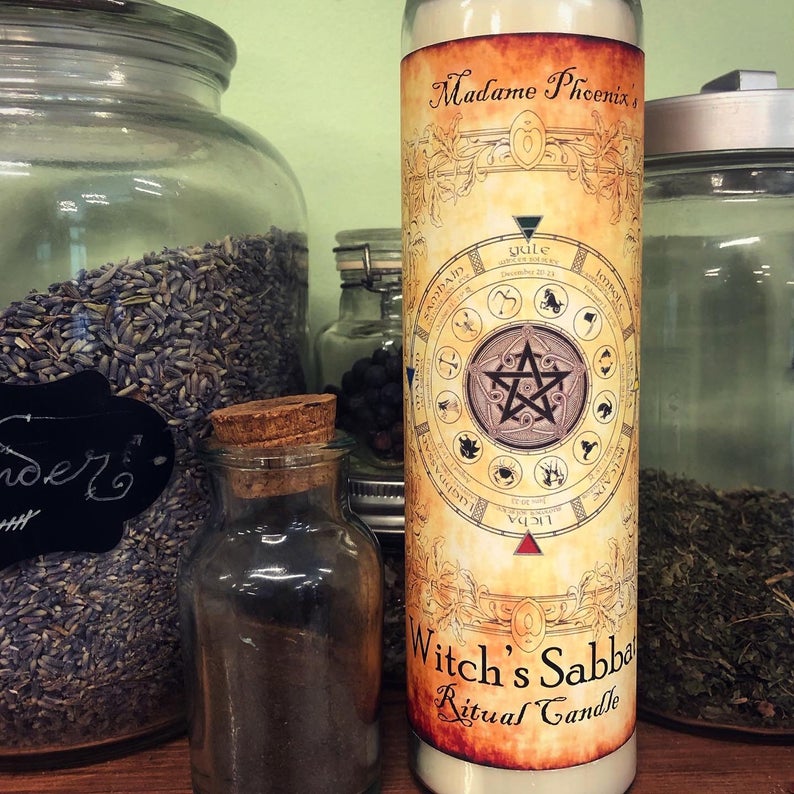 Witches Sabbat Altar Ritual Candle