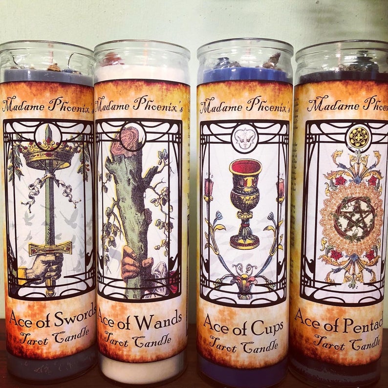 Tarot Aces Magic Spell Candles