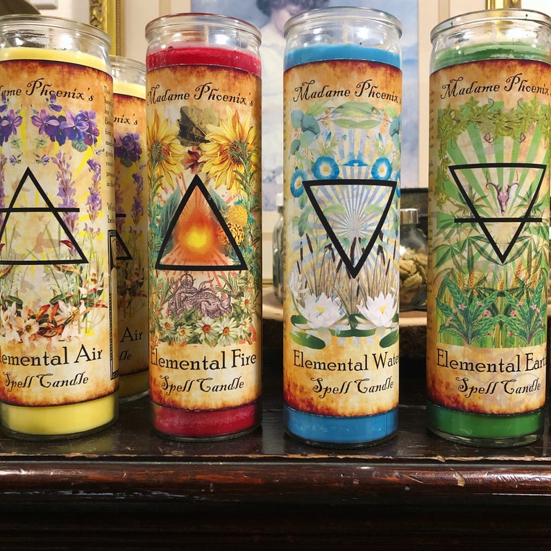 7 day style FIRE Elemental Magic Spell Candles
