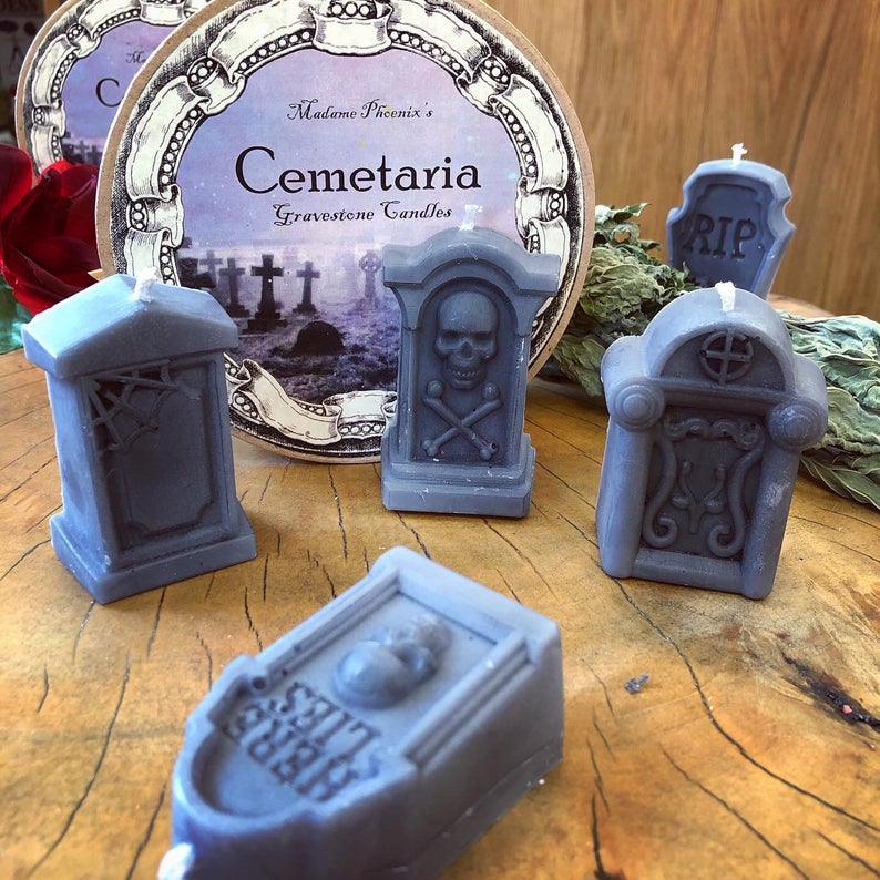 Cemetaria Shaped Ancestor Samhain Altar Candles
