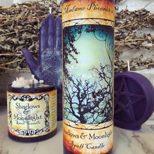 Load image into Gallery viewer, Shadows &amp; Moonlight Samhain Ritual Ancestor Altar Candle
