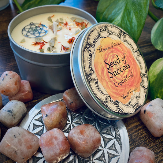 Crystal Grid Spell Candle