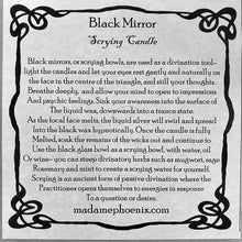 Load image into Gallery viewer, Black Mirror | scrying mirror | scrying bowl | ritual spell candle
