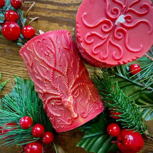 Solstice Soleil Dieu des Sorcières Corne Une Bougie d’Autel de Noël 