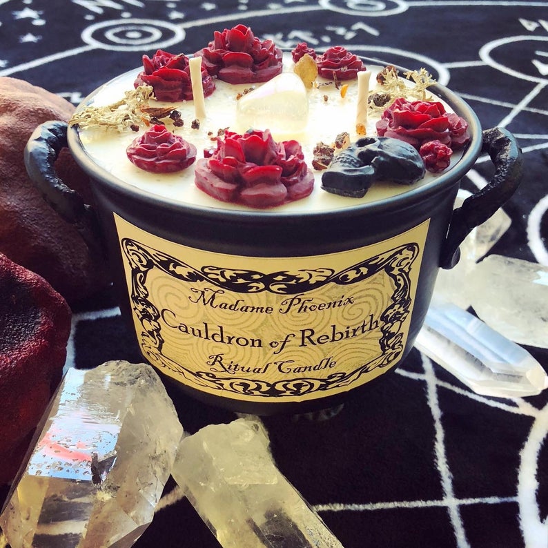 Cauldron of rebirth spell candles