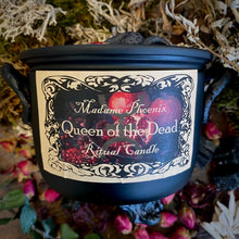 Load image into Gallery viewer, Queen of the Dead Cauldron Spell Candle

