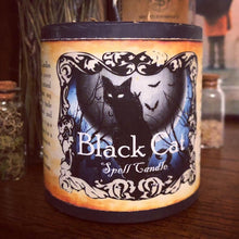Load image into Gallery viewer, Black Cat Chunky Pillar Candle
