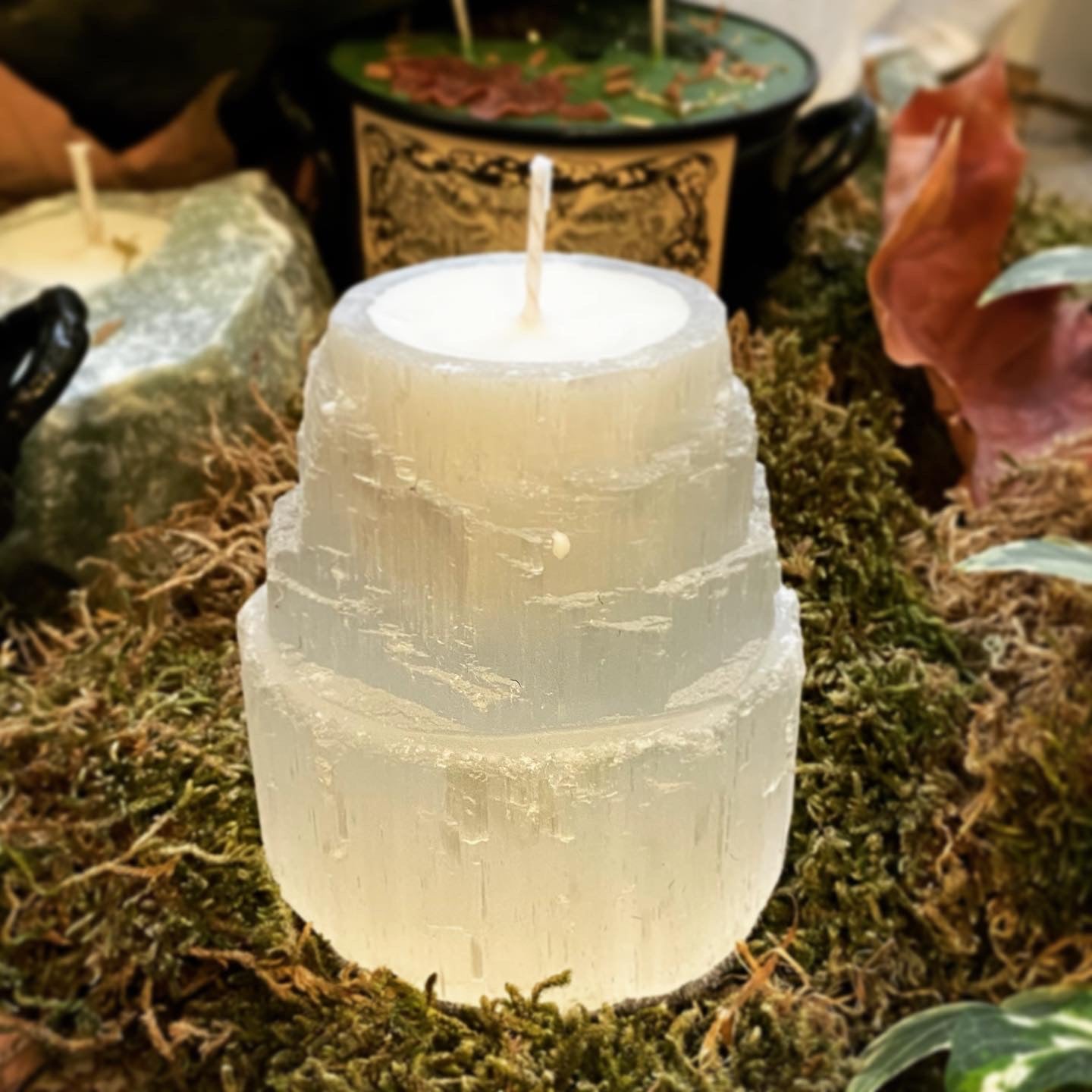Crystal Magic Selenite Candle