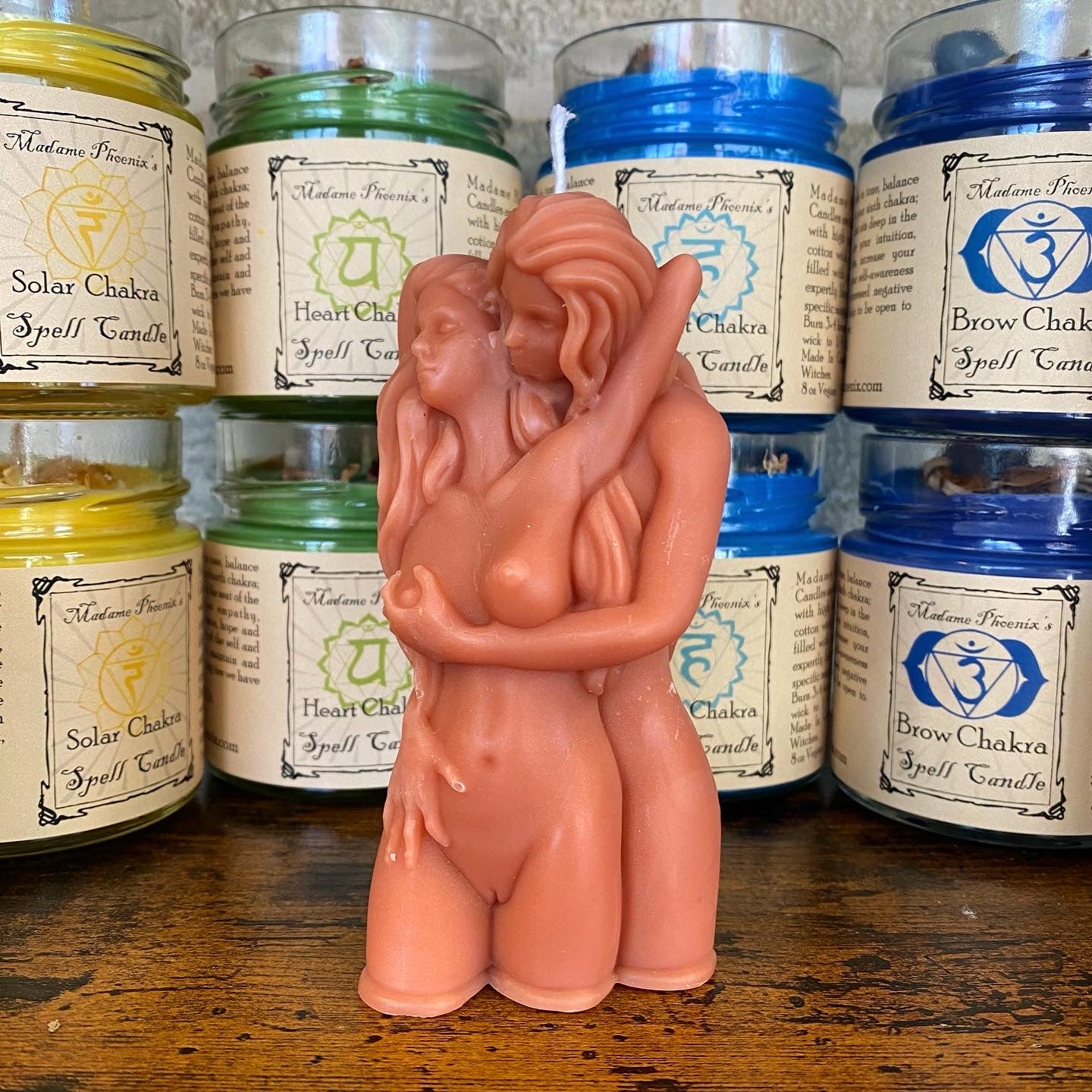Same Sex Couple Women Gay Love Spell Shaped Candle