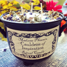 Load image into Gallery viewer, Cauldron of inspiration spell candles
