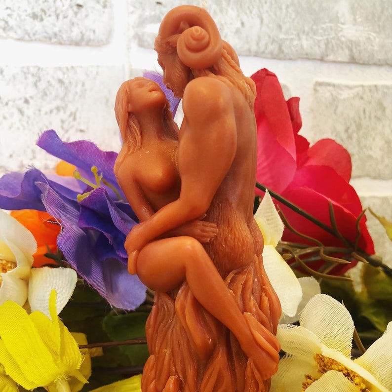 Divine Lovers Shaped Candle