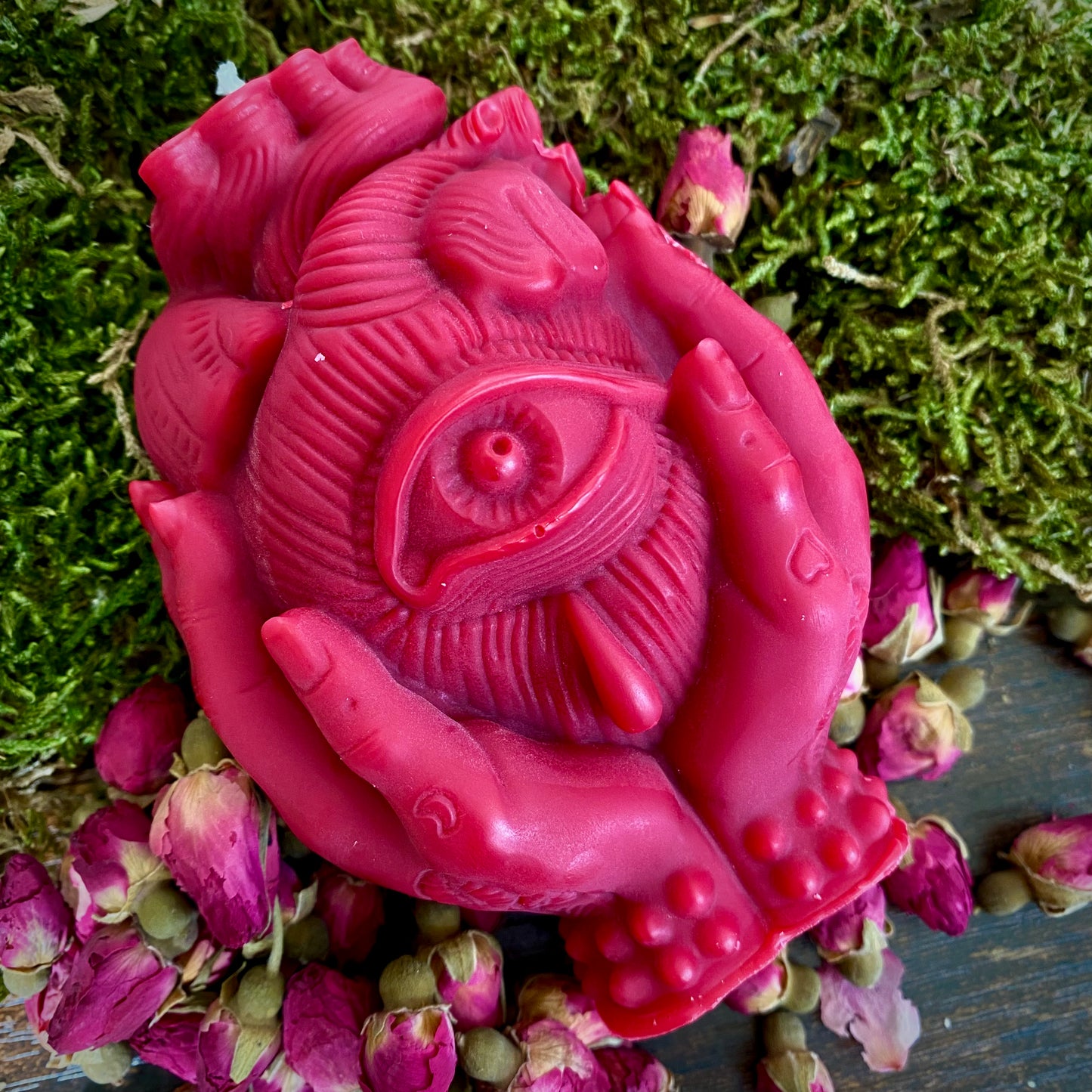 Anatomical Heart Evil Eye Shaped Love Magic Spell Candle