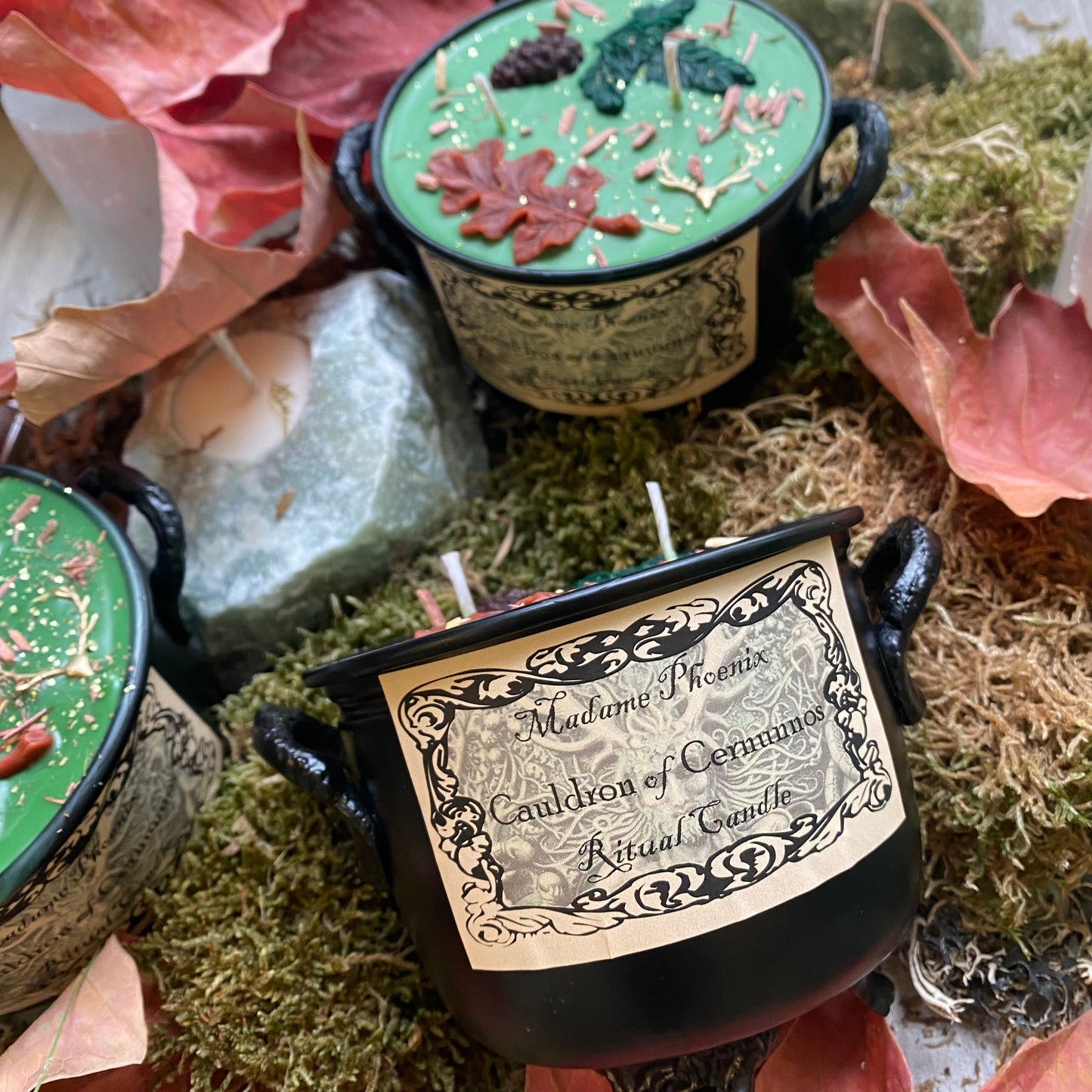 Chaudron de Cernunnos Horned One Wicca God Autel Spell Bougie