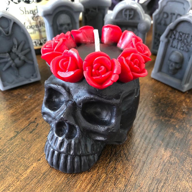 Bougie Crâne Reine des Morts